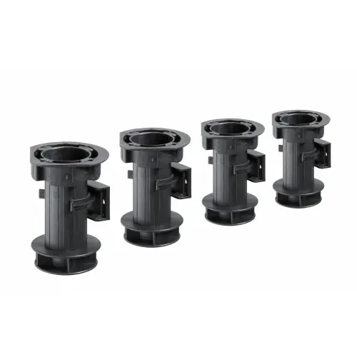 Vente Flash Lot de 4 pieds plastique à visser H.100 – HETTICH