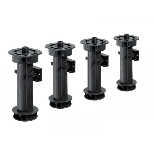 Lot de 4 pieds plastique à visser, H.150 mm - HETTICH Commander Vite