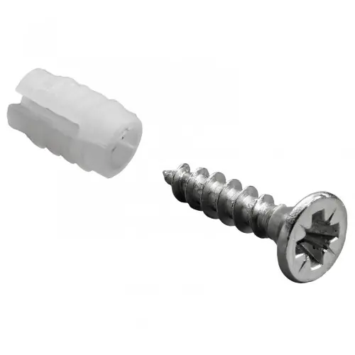 Lot de 40 manchons à expansion plastique brut HETTICH, l.12.5 mm - HETTICH Dernière Chance
