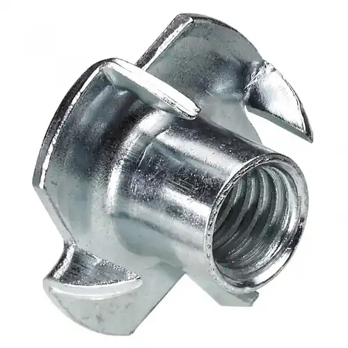 Lot de 8 écrous à enfoncer acier chromé HETTICH, l.22 mm - HETTICH Usine Directe