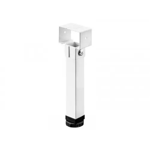 Pied de lit carré HETTICH, acier blanc, hauteur reglable de 24 à 26.5 cm - HETTICH Pas Cher