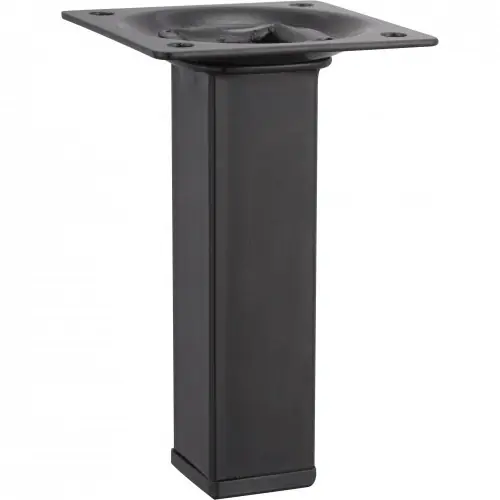 Pas Cher Pied de meuble carré fixe acier époxy noir, 10 cm – HETTICH