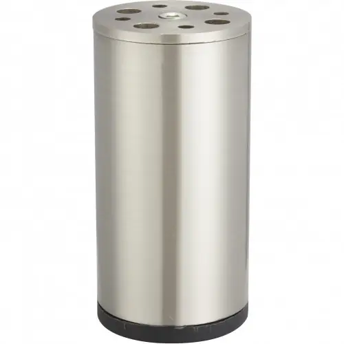 Remise Pied de meuble cylindrique fixe acier brossé gris, 10 cm – HETTICH
