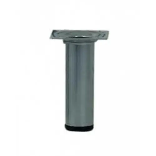 Offre Limitée Pied de meuble cylindrique fixe acier époxy gris, 10 cm - HETTICH