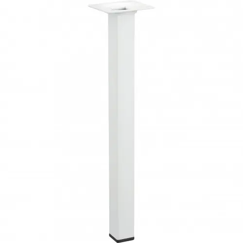 Pied de table basse carré fixe acier époxy blanc, 30 cm - HETTICH Commande En Gros