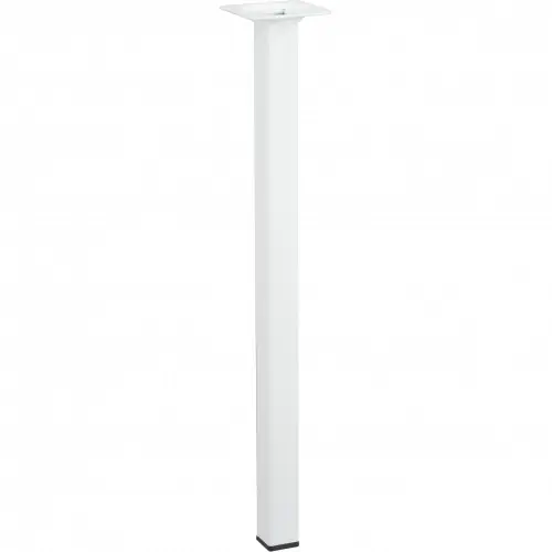 Meilleure Vente Pied de table basse carré fixe acier époxy blanc, 40 cm – HETTICH