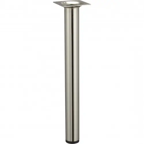 Pied de table basse cylindrique fixe acier brossé gris, 30 cm – HETTICH Must-Have