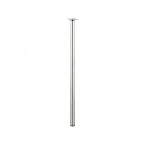 Meilleur Prix Pied de table basse cylindrique fixe acier chromé gris, 70 cm - HETTICH