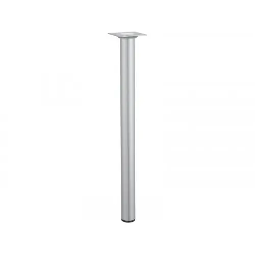 Bon Marché Pied de table basse cylindrique fixe acier époxy gris, 40 cm - HETTICH