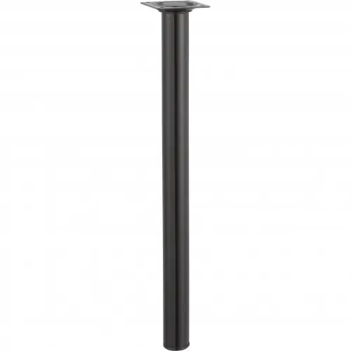 Pied de table basse cylindrique fixe acier époxy noir, 40 cm - HETTICH Pas Cher