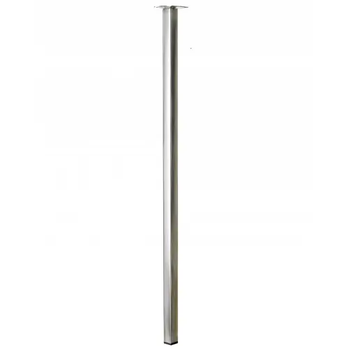 Commande En Gros Pied de table carré fixe acier brossé gris, 80 cm - HETTICH