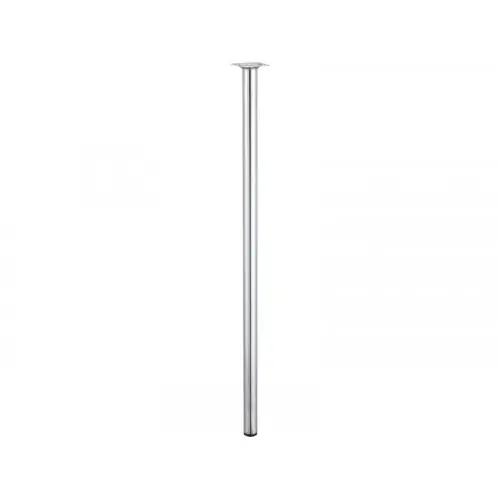 Must-Have Pied de table cylindrique fixe acier chromé gris, 80 cm – HETTICH