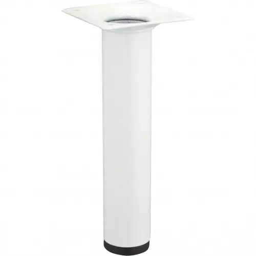 Pied meuble cylindrique HETTICH fixe acier époxy blanc - HETTICH Nouvel Arrivage