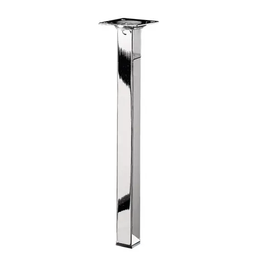 Satisfait Ou Remboursé Pied table basse carré HETTICH fixe acier chromé gris - HETTICH