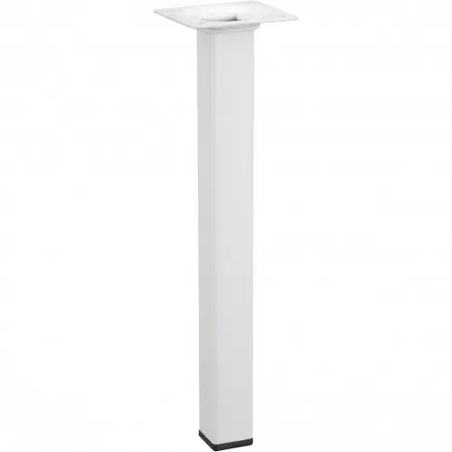 Pied table basse carré HETTICH fixe acier époxy blanc - HETTICH Prix Cassé