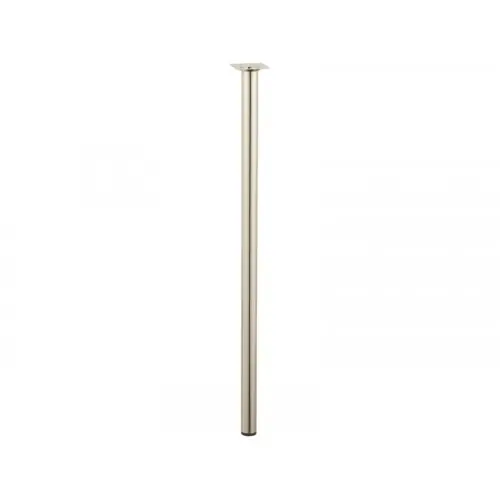 Pied table basse cylindrique fixe, H.70 cm acier brossé gris – HETTICH Prix Choc
