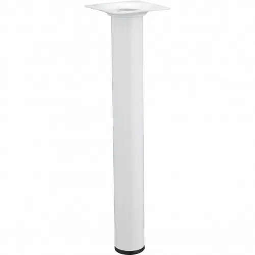 Pied table basse cylindrique HETTICH fixe acier époxy blanc - HETTICH Authentique
