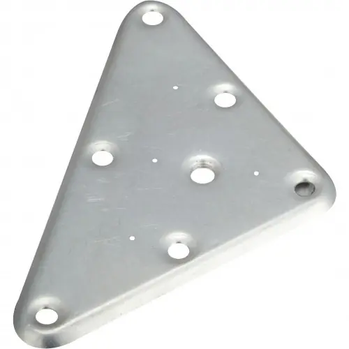 Marque Plaque de montage triangulaire métal à visser, H.140 x l.80 mm - HETTICH