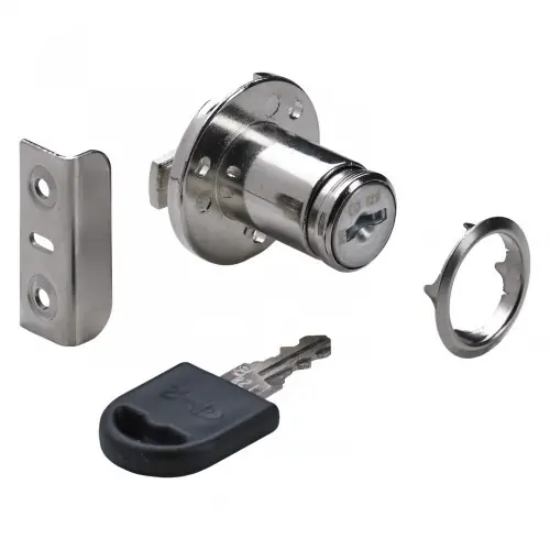 Serrure de meuble acier à encastrer HETTICH 18 mm réversible - HETTICH Quantité Limitée