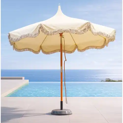 Parasol de jardin – KAMPALA-300 – Bois de hêtre – Toile polyester 250 g/m² – HEVEA Prix Choc