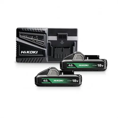 Livraison Express Kit 2 - batterie18V 4Ah BSL1840M + chargeur 14,4V-18V - UC18YFSLW0Z - Hikoki