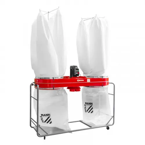 Seulement Aujourd'hui Aspirateur à copeaux de bois 2 sacs - Débit d‘air 8 000 m3/h - 4500W - 400V - triphasé - Holzmann