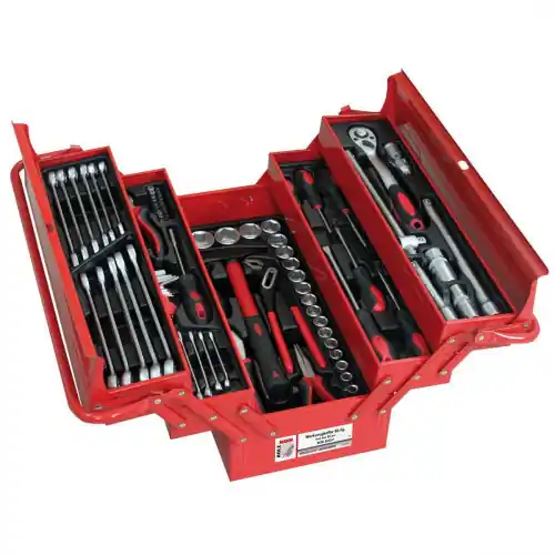 Haute Qualité Caisse métallique avec 86 outils - Holzmann