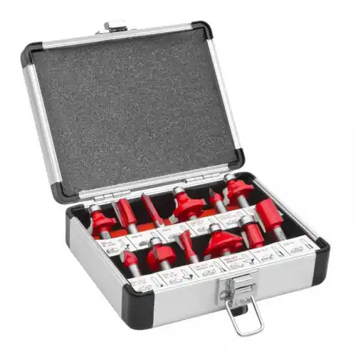 Coffret assortiment 12 mèches de défonceuse carbure Pro Q. 8 mm – Holzmann Top Vente