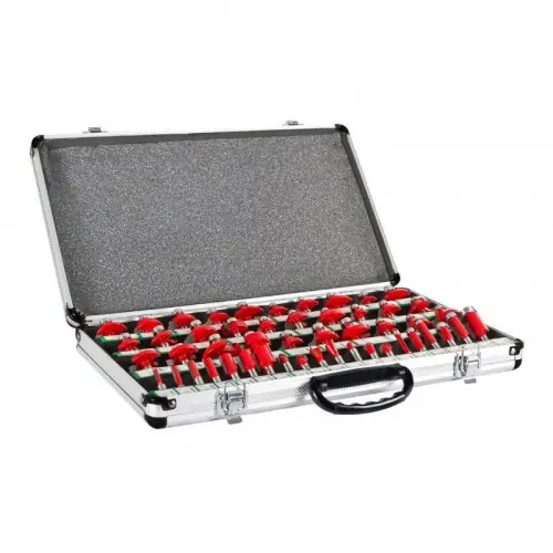 Coffret assortiment 50 mèches de défonceuse carbure Pro Q. 8 mm – Holzmann Top Vente