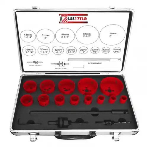 Coffret de 13 scies cloches D. 19 – 76 mm HSS métal – Holzmann Vente Directe