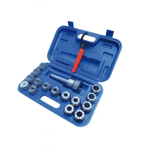 Haute Qualité Coffret de 15 pinces de 3 à 25 mm ER40 + mandrin ISO40 – Holzmann
