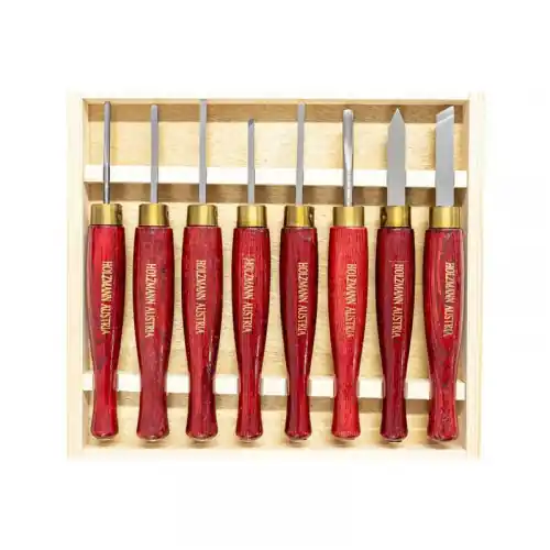 Top Vente Coffret de 8 gouges courtes de tournage – L. 190 mm – Holzmann