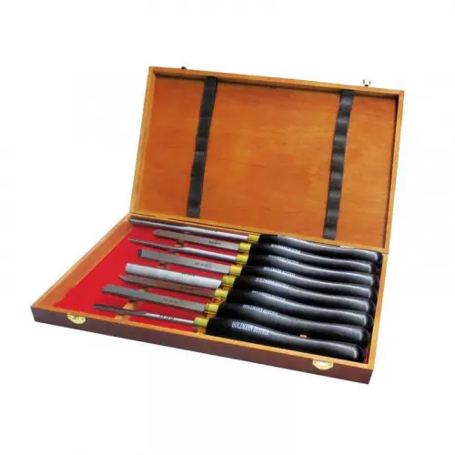 Usine Directe Coffret de 8 gouges de tournage – L. 470 mm – Holzmann