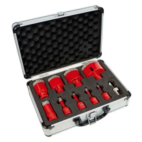 Coffret de couronnes diamantées DTBKS6-68 – 10 pièces – mandrin M14 – Holzmann Retour Gratuit