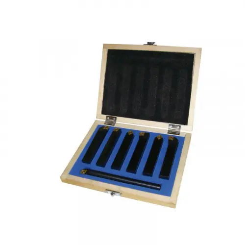 Dernière Chance Coffret PRO 7 outils de tournage métal TCT 12 mm – Holzmann