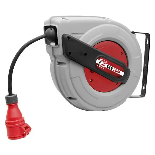 Enrouleur électrique automatique EKR20M400V – 20 m + 1 m – support mural pivotant – Holzmann Acheter En Ligne