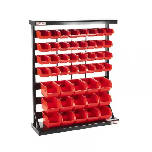Etagère de rangement avec 47 bacs plastique – Holzmann Meilleur Prix