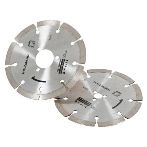 Jeu de 2 disques diamant pour scie circulaire - Ø 125 mm - alésage 22,23 mm - Holzmann Certifié