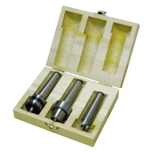 Jeu de 3 contre-pointes CM2 pour tour à bois – embouts amovibles en métal – Holzmann Vente Flash