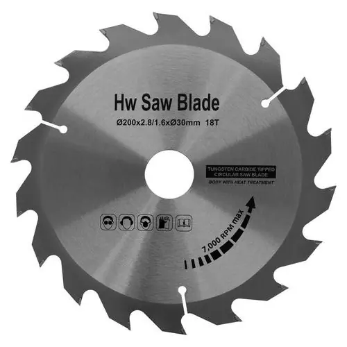 Lame de scie circulaire Widia 200 mm – 18 dents pour bois – Holzmann Authentique
