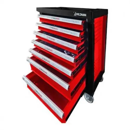 Servante d’atelier avec outils - WW770W - 7 tiroirs - 261 pièces - Chrome-vanadium - Roues freinées - Holzmann Meilleure Vente