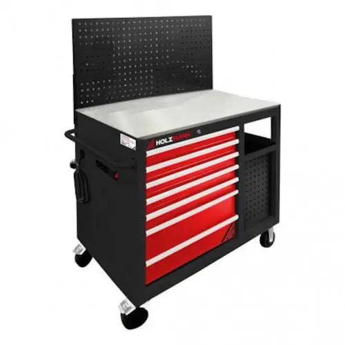 Servante d’atelier multifonction 3680W - WW1000Multi - 7 tiroirs - Multiprise - Charge 350 kg - Plan inox - Holzmann Seulement Aujourd'hui