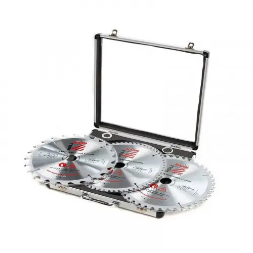 Must-Have Set de 3 lames TCT en coffret alu – Holzmann