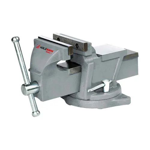 Étau d’établi avec base tournante - 75 mm - Ouverture 63,5 mm - Fonte - Enclume intégrée - Rotation ±60° - Holzmann Nouveauté
