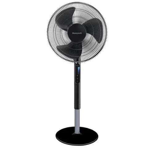 Ventilateur sur pied noir – 5 vitesses – 807 m3/h – Oscillation 70° – réglable – Tél. – Honeywell Populaire
