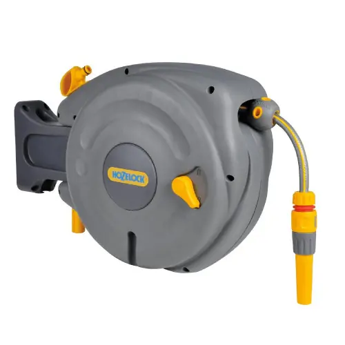 Commander Maintenant Dévidoir caréné fixation murale enroulement automatique Auto Reel avec tuyau (10 m) – HOZELOCK