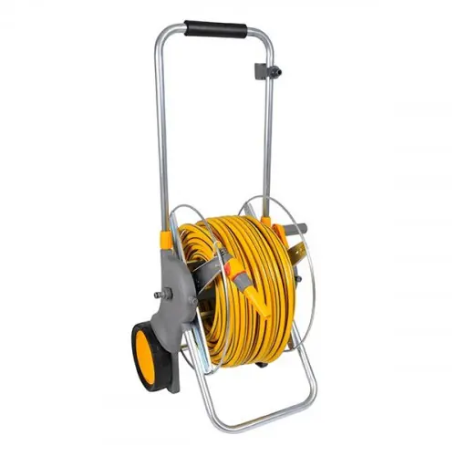 Grand dévidoir chariot métallique pour tuyau d’arrosage robuste 30m 19mm - HOZELOCK Promotion