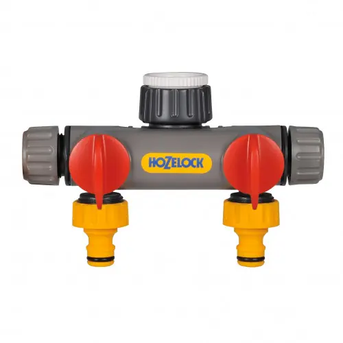 Raccord 2 voies pour robinet en plastique pas de vis 21 mm, 26,5 mm, 33,3 mm - HOZELOCK Offre Spéciale