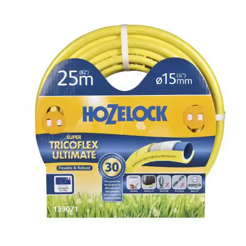 Tuyau d’arrosage multi usage ultra robuste – jaune (36 uc/pal) – 15mm – 20 m – HOZELOCK Marque