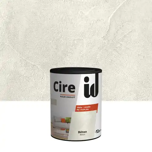 Cire pour enduit ID, béton mat, 1 l – ID Quantité Limitée